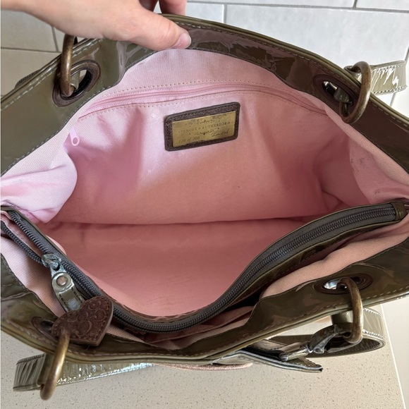 Spencer & Rutherford cream Leather green Shoulder Bag Limited Edition 11… - Picture 11 of 11